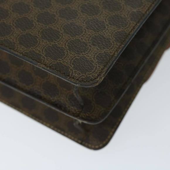 CELINE Macadam Canvas Hand Bag PVC Brown Auth 68360 - Picture 13 of 16